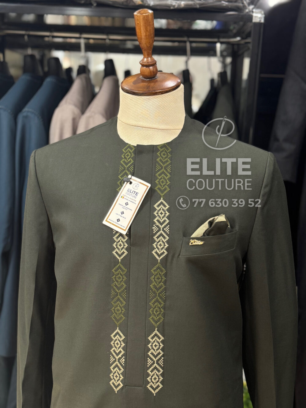 costume africain made in senegal 🇸🇳 en braguette ordinateur avec poche plaquée